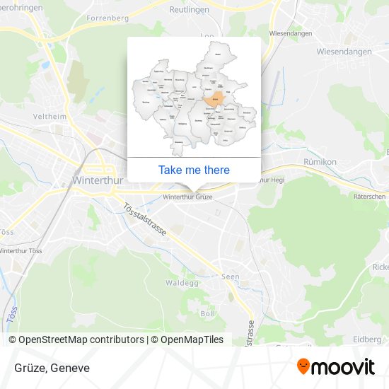 Grüze map