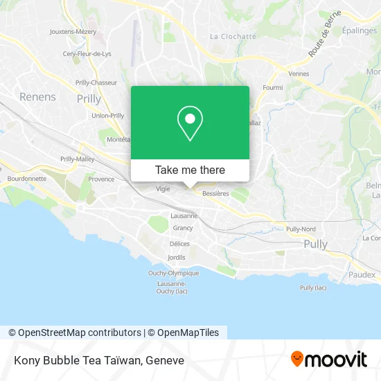 Kony Bubble Tea Taïwan map