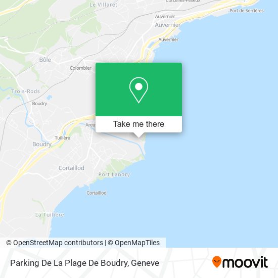 Parking De La Plage De Boudry map