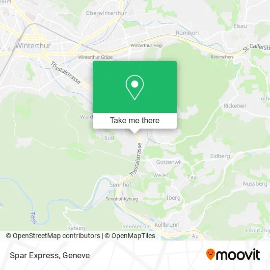 Spar Express map