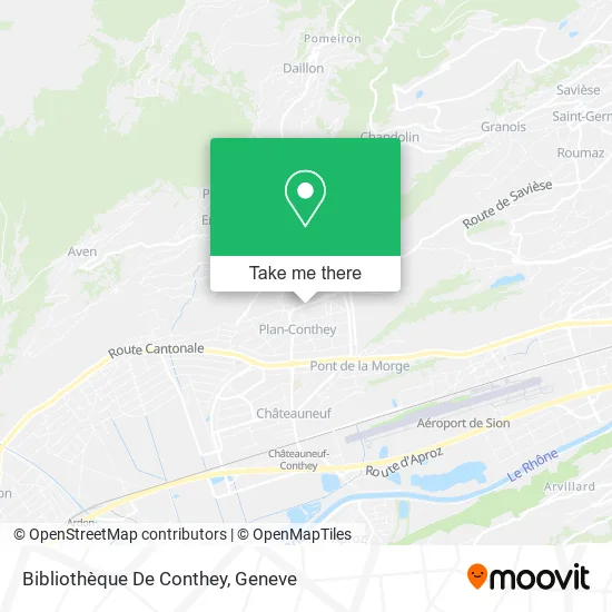 Bibliothèque De Conthey map