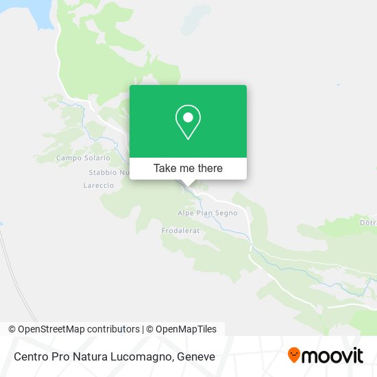 Centro Pro Natura Lucomagno map