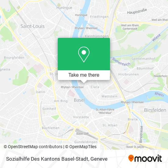 Sozialhilfe Des Kantons Basel-Stadt map