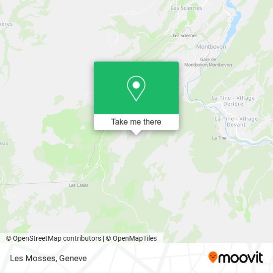 Les Mosses map