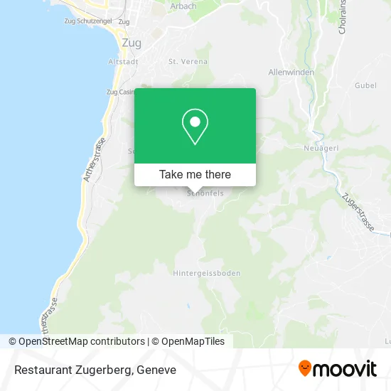 Restaurant Zugerberg map