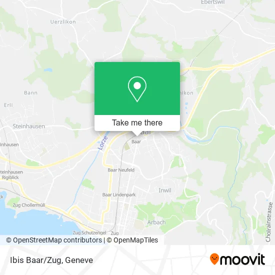 Ibis Baar/Zug map
