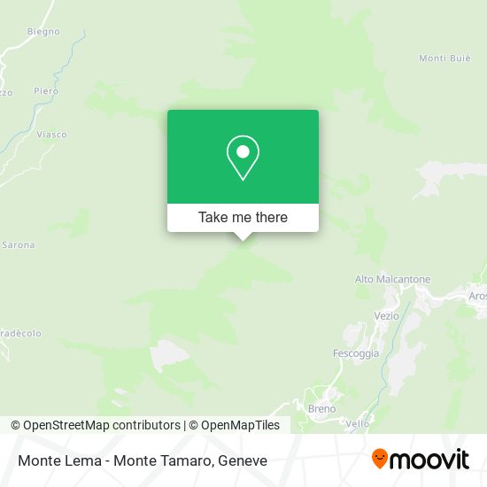 Monte Lema - Monte Tamaro map