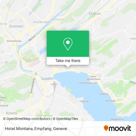 Hotel Montana, Empfang map
