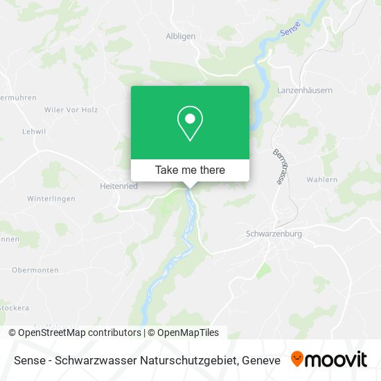 Sense - Schwarzwasser Naturschutzgebiet map