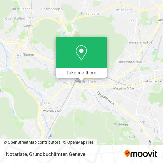 Notariate, Grundbuchämter map