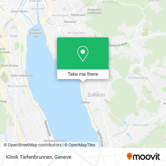 Klinik Tiefenbrunnen map