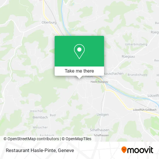 Restaurant Hasle-Pinte map