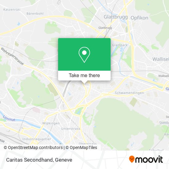 Caritas Secondhand map
