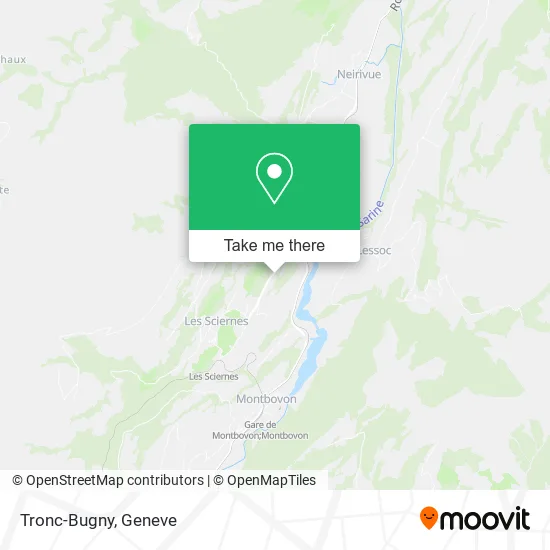 Tronc-Bugny map