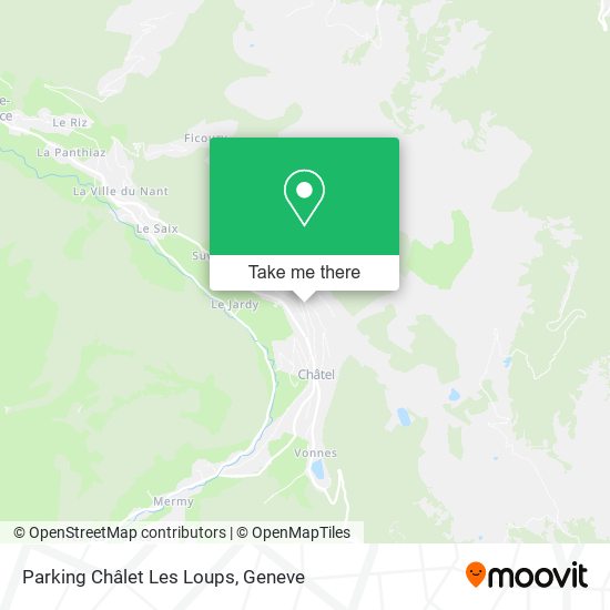 Parking Châlet Les Loups map