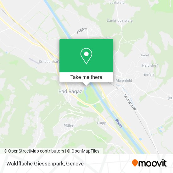Waldfläche Giessenpark map