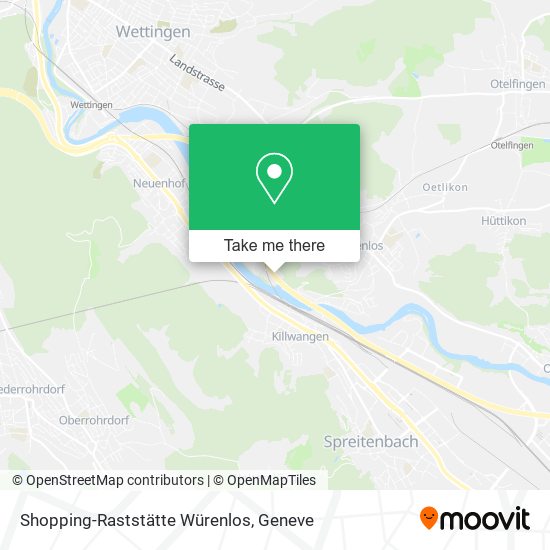 Shopping-Raststätte Würenlos map