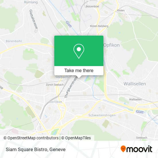 Siam Square Bistro map