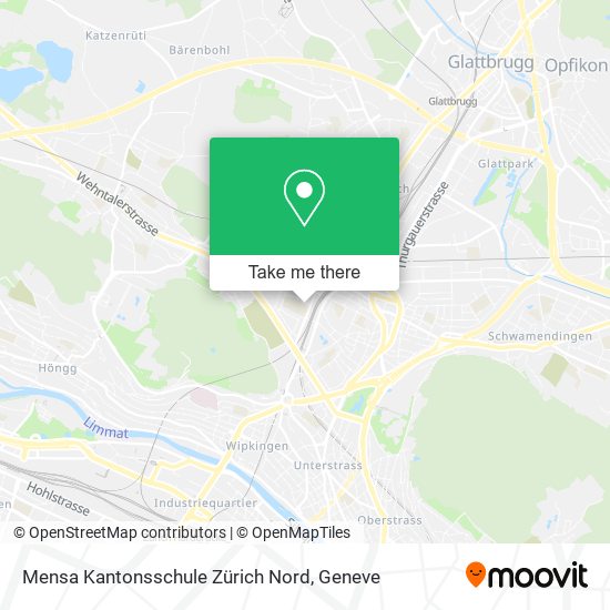 Mensa Kantonsschule Zürich Nord map