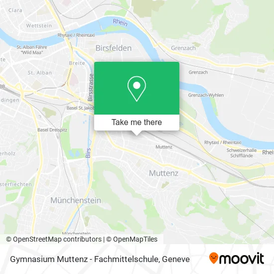 Gymnasium Muttenz - Fachmittelschule map