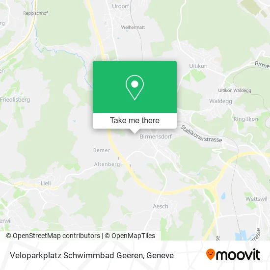 Veloparkplatz Schwimmbad Geeren map