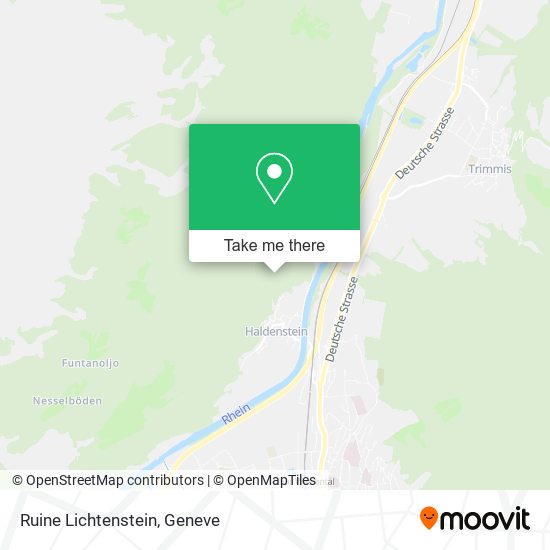 Ruine Lichtenstein map