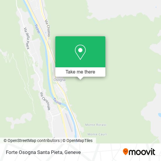 Forte Osogna Santa Pieta map