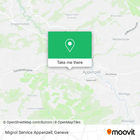 Migrol Service Appenzell map