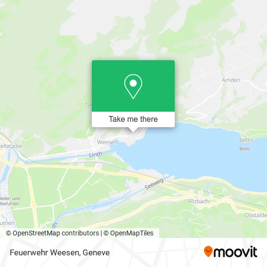 Feuerwehr Weesen map