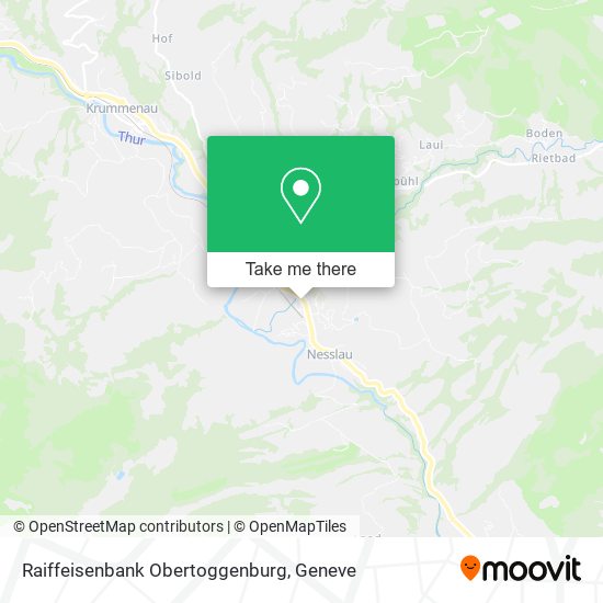 Raiffeisenbank Obertoggenburg Karte