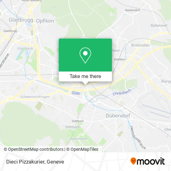 Dieci Pizzakurier map