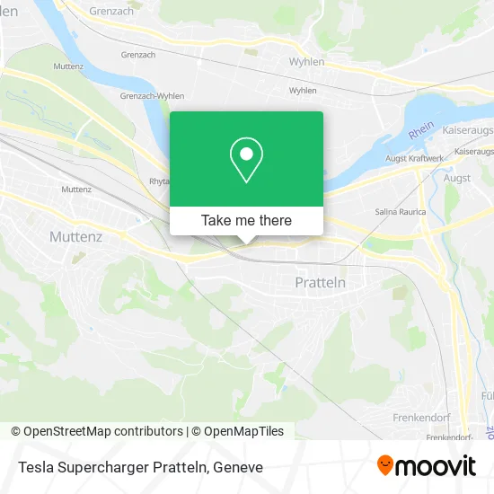 Tesla Supercharger Pratteln map