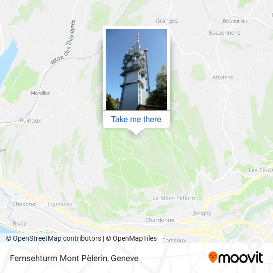 Fernsehturm Mont Pèlerin map