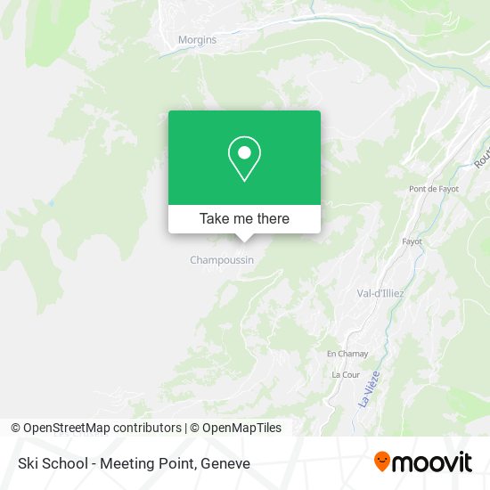 Ski School - Meeting Point map