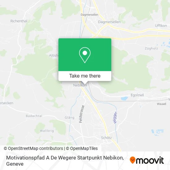 Motivationspfad A De Wegere Startpunkt Nebikon map