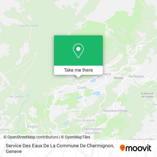 Service Des Eaux De La Commune De Chermignon map