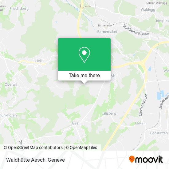 Waldhütte Aesch map