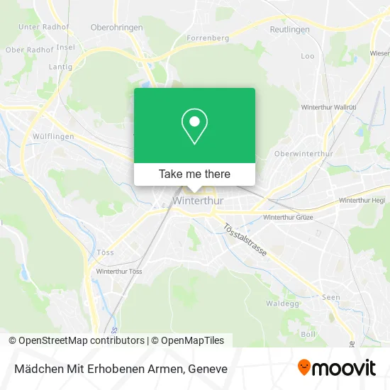 Mädchen Mit Erhobenen Armen map