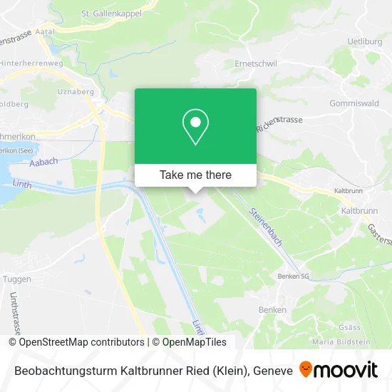 Beobachtungsturm Kaltbrunner Ried (Klein) map