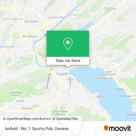 Anfield - No. 1 Sports Pub map