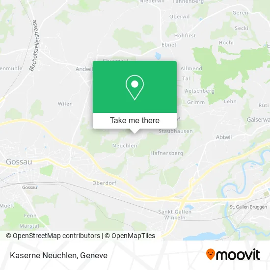 Kaserne Neuchlen map