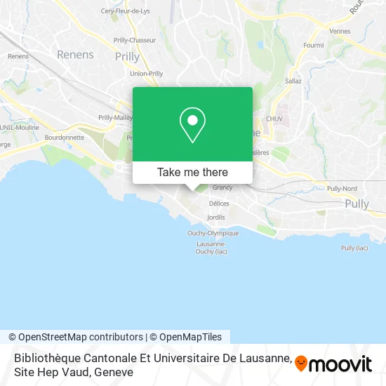 Bibliothèque Cantonale Et Universitaire De Lausanne, Site Hep Vaud map