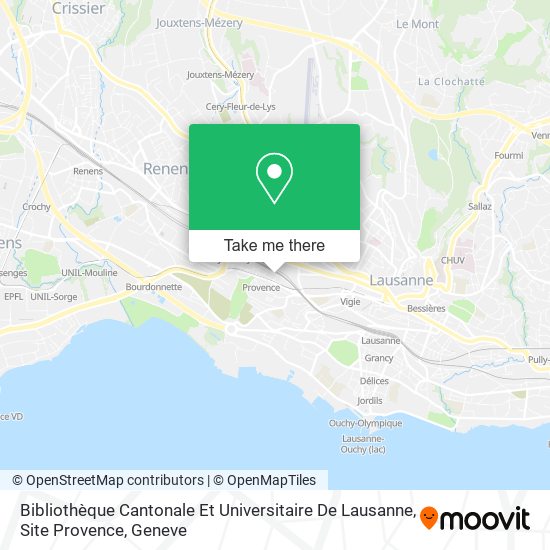 Bibliothèque Cantonale Et Universitaire De Lausanne, Site Provence map