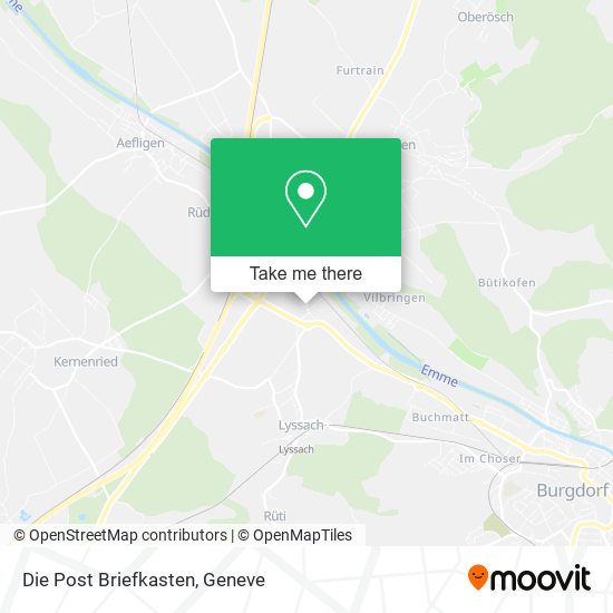 Die Post Briefkasten map