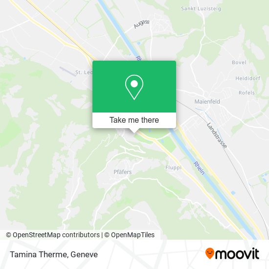 Tamina Therme map