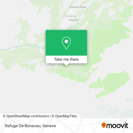 Refuge De Bonavau map