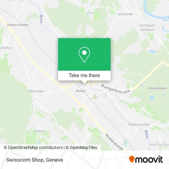 Swisscom Shop map