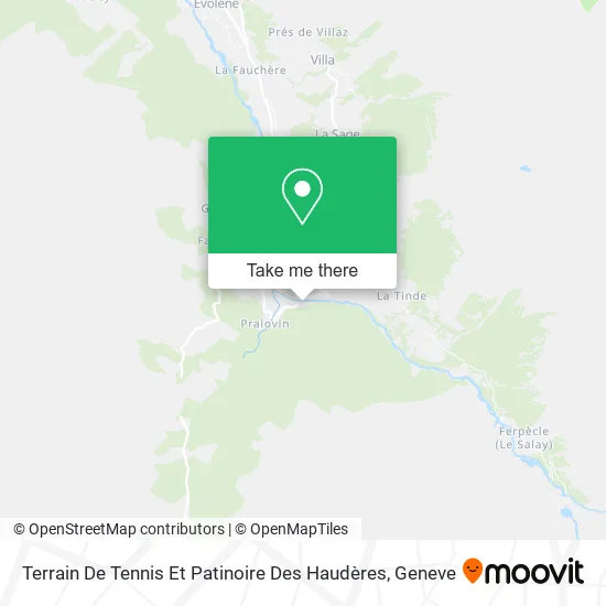 Terrain De Tennis Et Patinoire Des Haudères plan