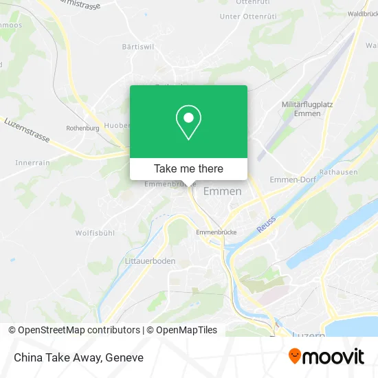 China Take Away map