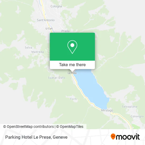 Parking Hotel Le Prese map